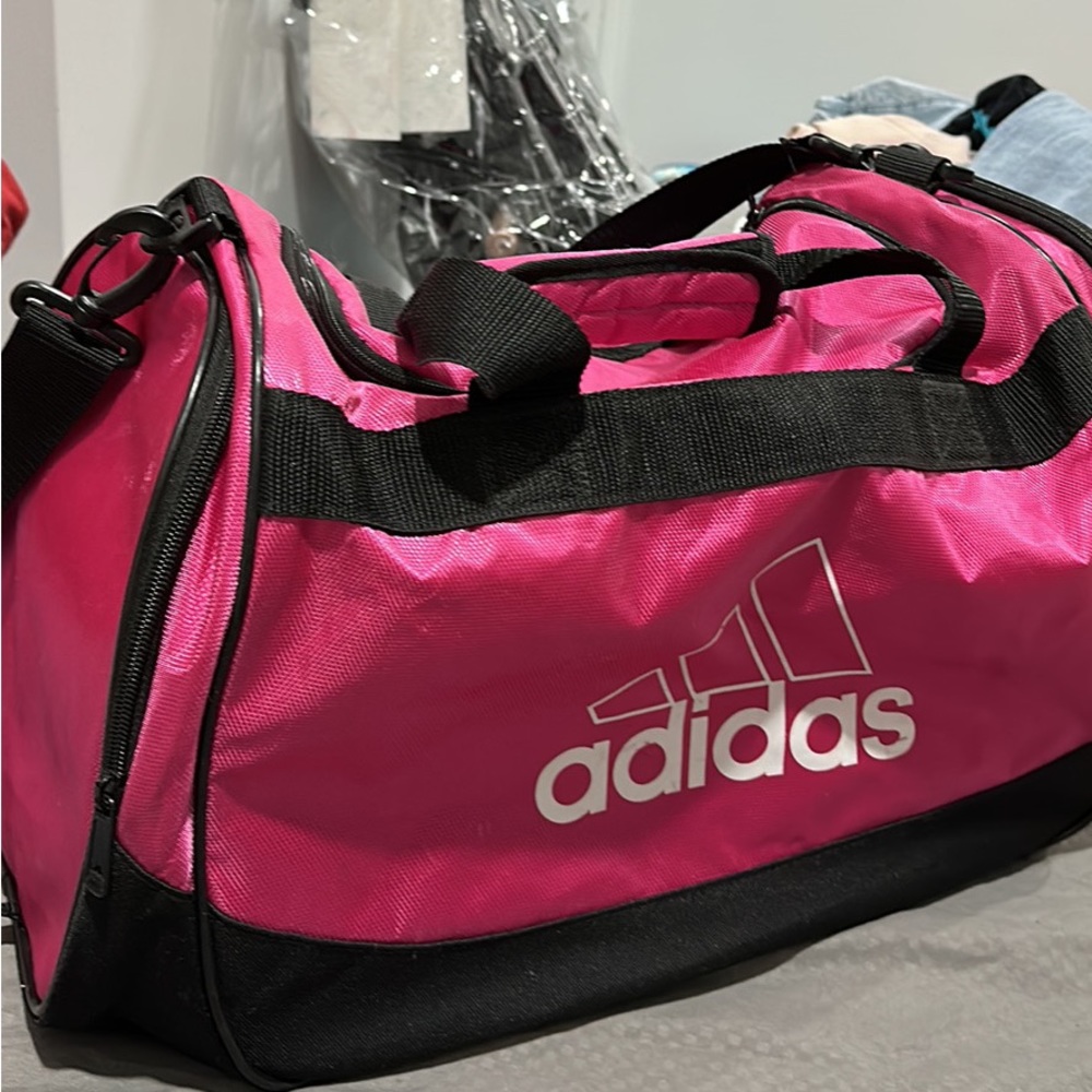 medium ADIDAS pink duffle bag
